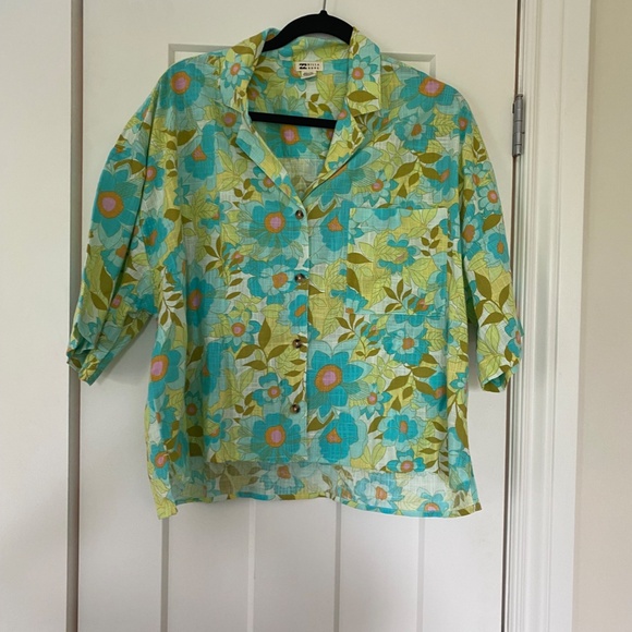 NWT Billabong All Good Button-Down Top - Picture 2 of 5